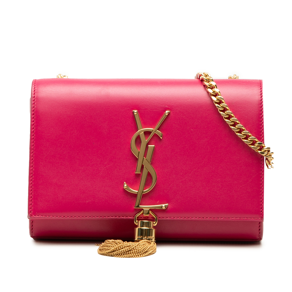 Pre-Loved Saint Laurent Small Smooth Calfskin Monogram Kate Tassel Crossbody